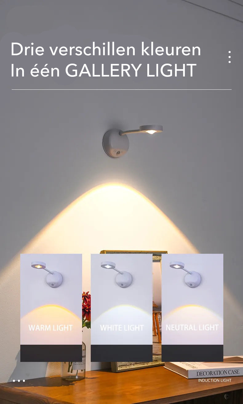 Gallery Light - Applique murale sans fil rechargeable et tactile