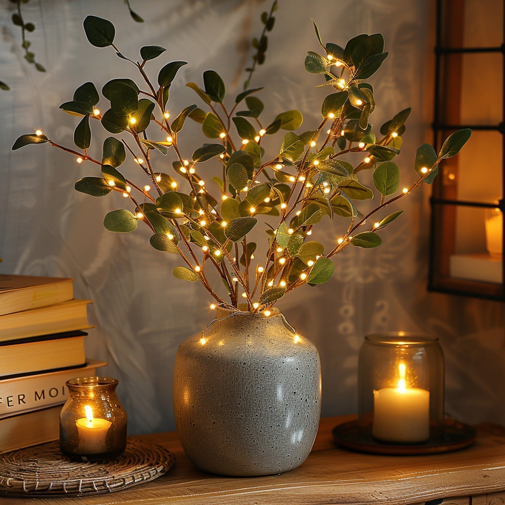 Guirlande Lumineuse LED Branches d'Olivier avec 120 Lumières Chaudes | Ambiance Enchanteresse pour Intérieur 1