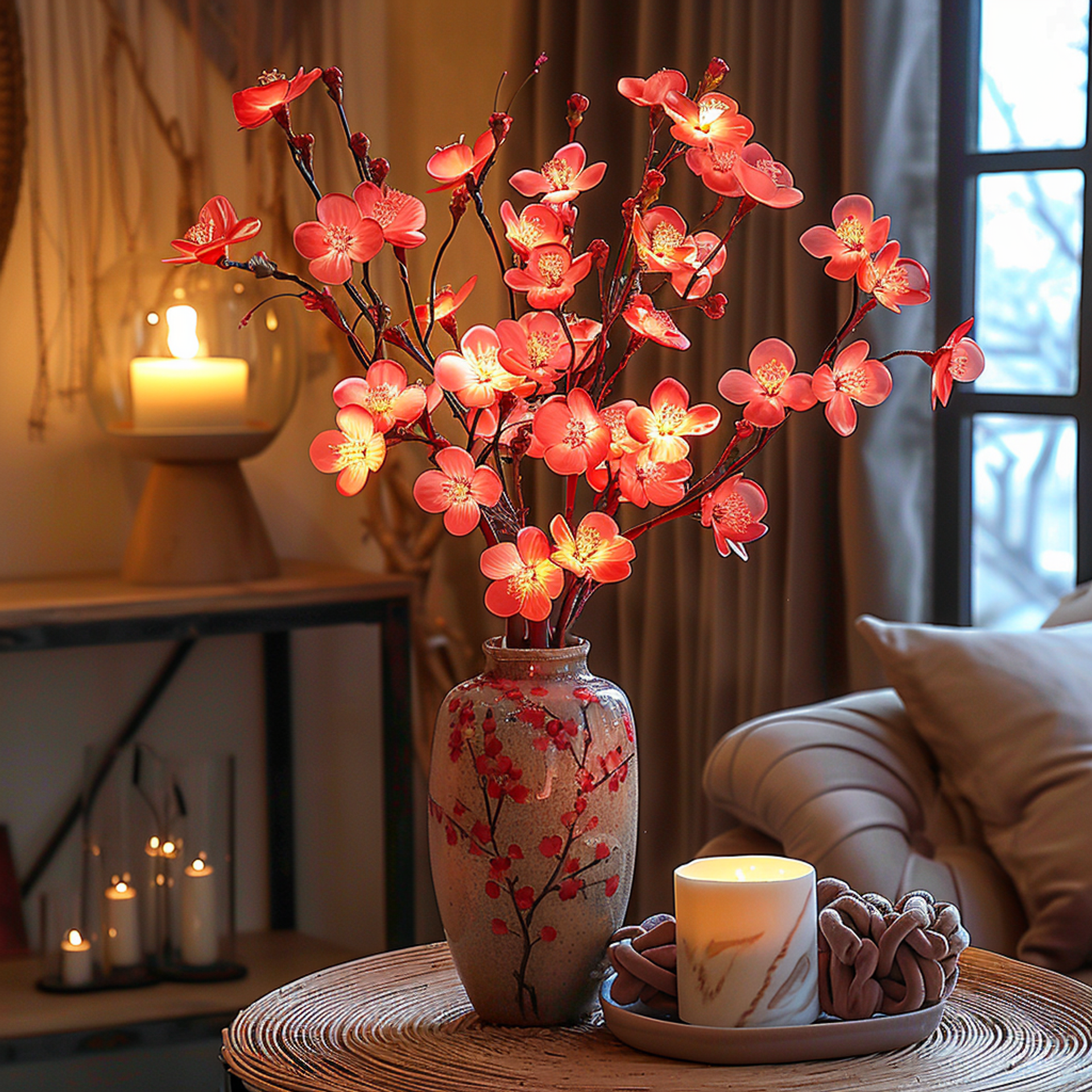 Guirlande Lumineuse LED Branches d'Olivier avec 120 Lumières Chaudes | Ambiance Enchanteresse pour Intérieur 2