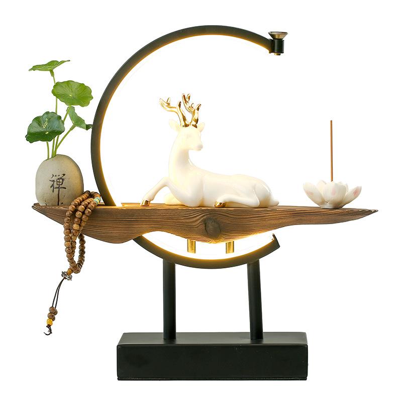 SereneStag - Élégant Brûleur Encens Cerf Blanc