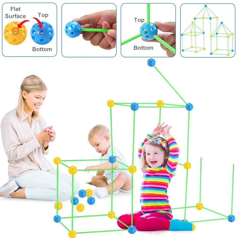 CreativeBuilder Tent - Tente Jeu Créatif Enfants 5 Ans+
