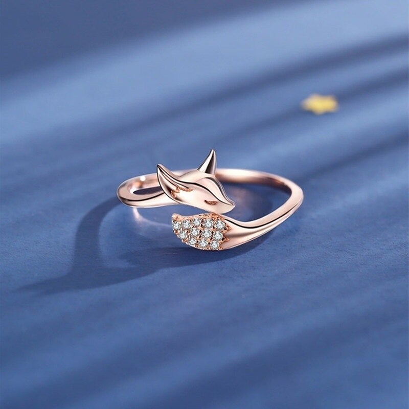 Finn - Bague renard en argent rosé