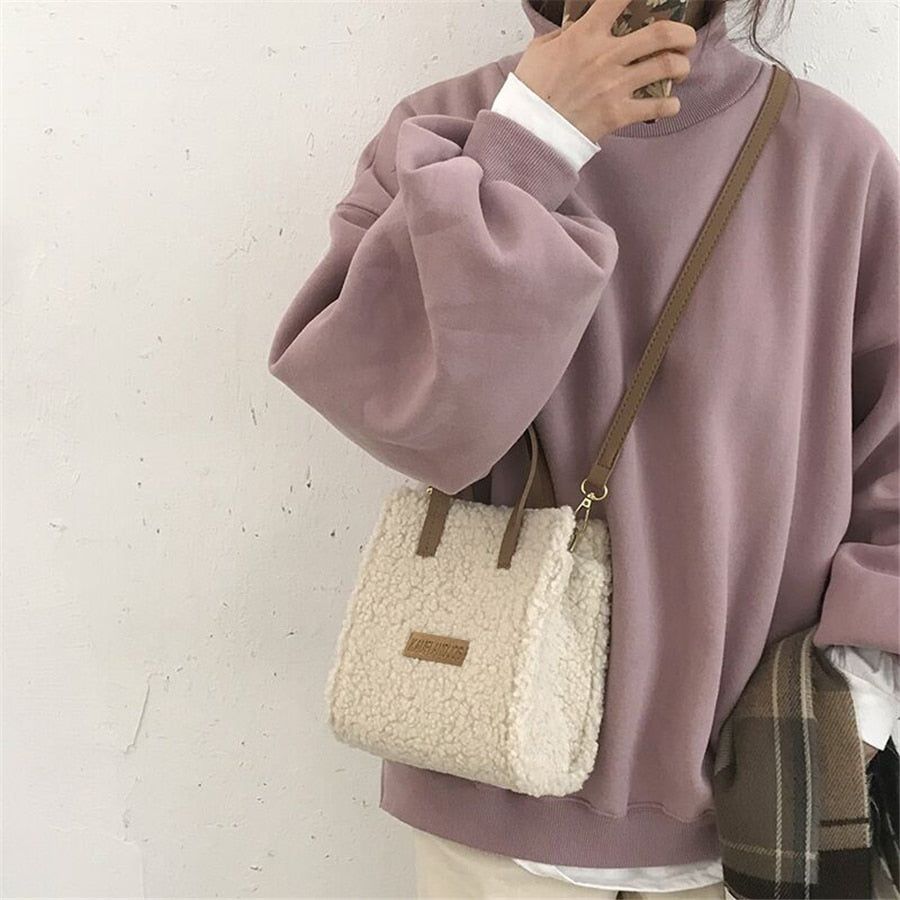 TeddyBag - Sac Bandoulière Doux Effet Peluche