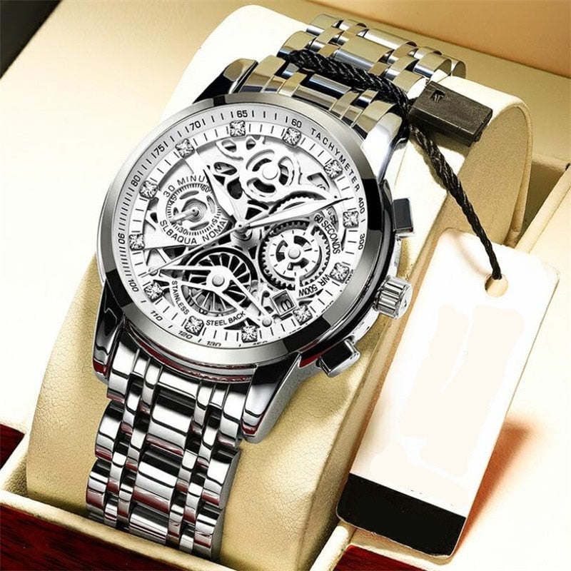 SkeletonWatch - Montre Homme Squelette Design Noir