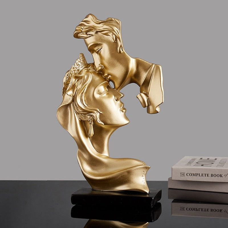 LoveArt Sculpture – Statue Romantique de Couple qui s'Embrasse