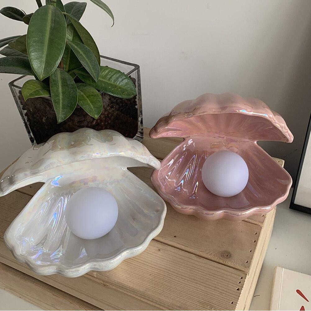 ShellGlow Lamp – Lampe Coquillage Élégante avec Perle