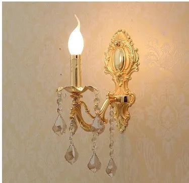 LuminousAura - Plafonnier LED en Cristal pour Chambre Elegante