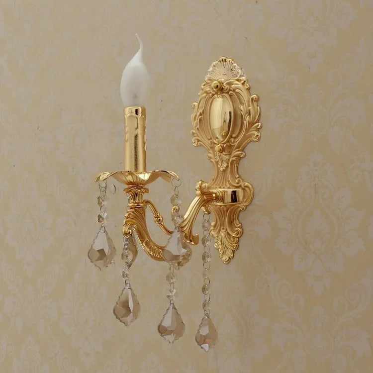 LuminousAura - Plafonnier LED en Cristal pour Chambre Elegante