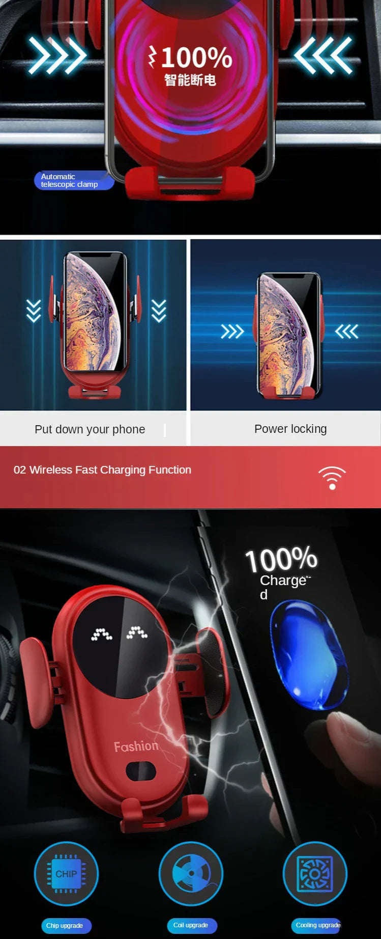 Tubby Charger - Chargeur Auto Sans Fil avec Capteur IR