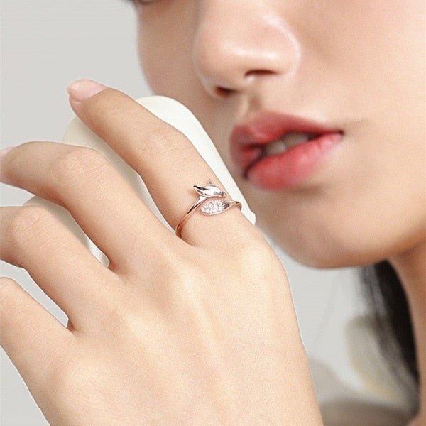 Finn - Bague renard en argent rosé
