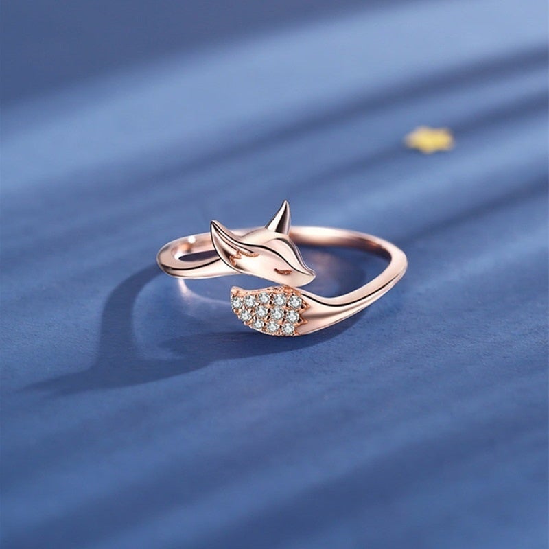 Renara - Bague renard en argent élégante