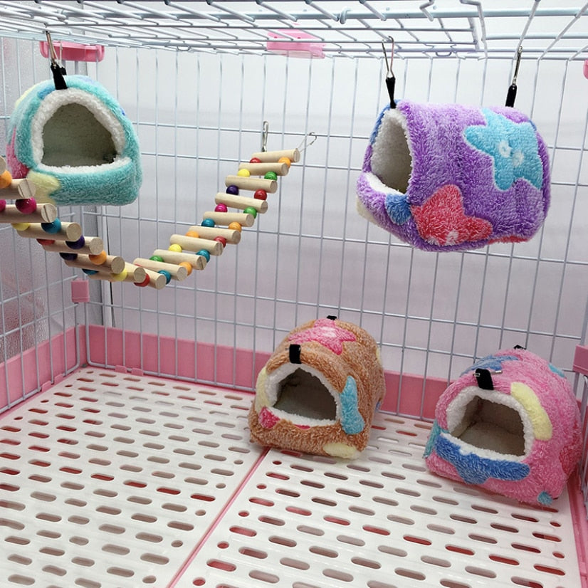 HarryHamster - Maison Hamster Douce avec Hamac