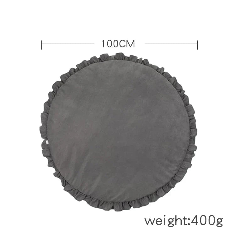 CozyCotton Round Mat – Tapis Jeu Coton Doux Bébé