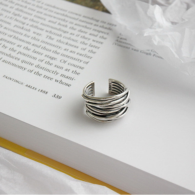 Liora - Bague empilable en argent réglable et élégante
