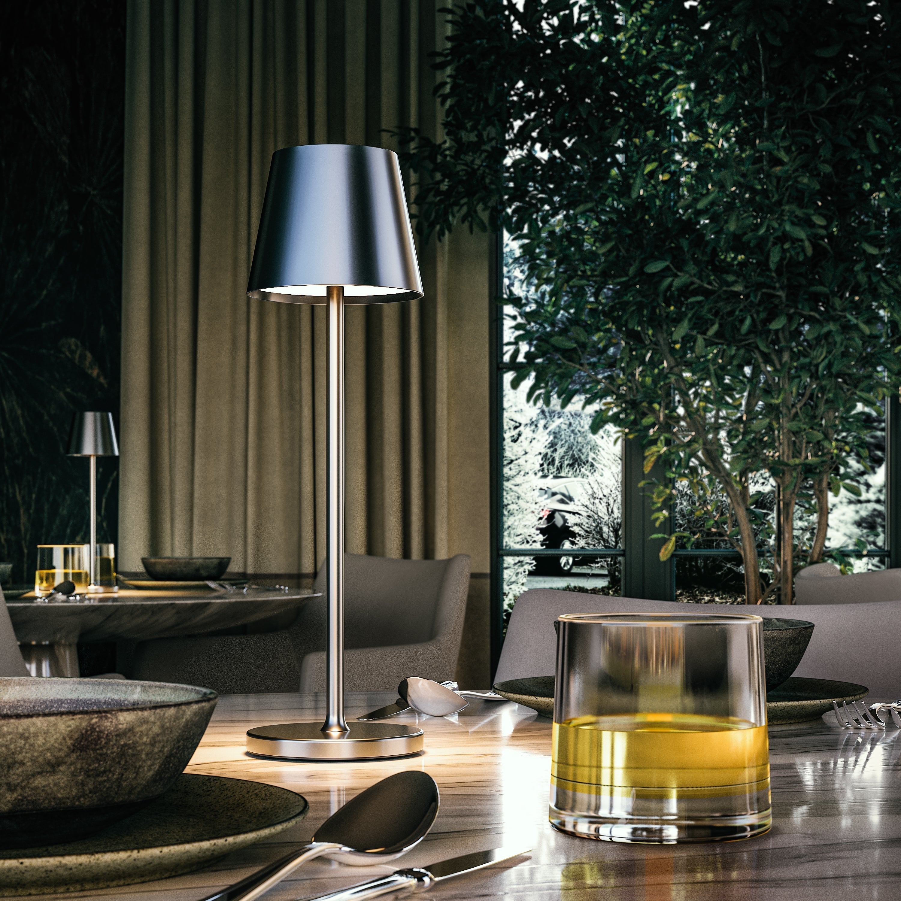 HelsinkiGlow | Élégante Lampe de Table Sans Fil Rechargeable Multifonctionnelle 5
