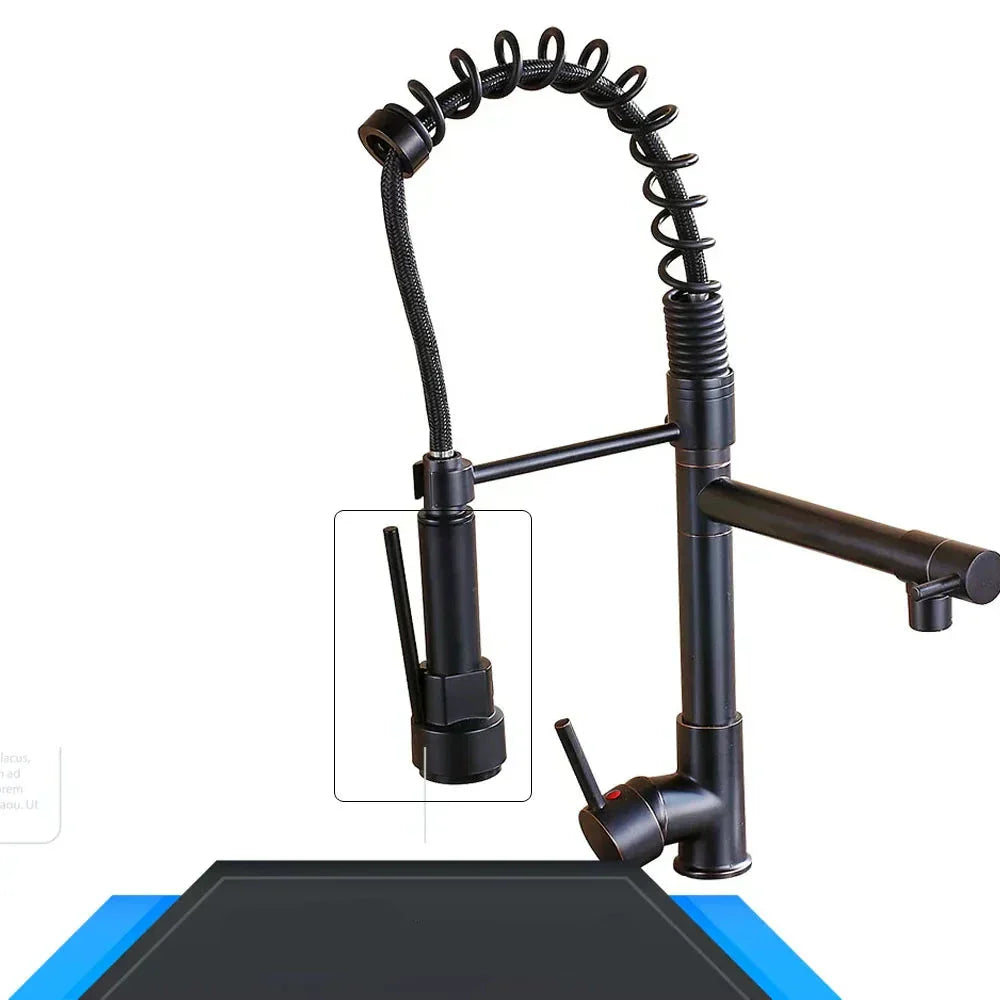 AquaWave Pro - Robinet de Cuisine avec Double Sortie d'Eau