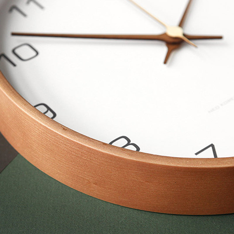Horloge Murale Design en Bois Massif avec Mouvement Silencieux | Élégance Naturelle pour un Intérieur Apaisant 3