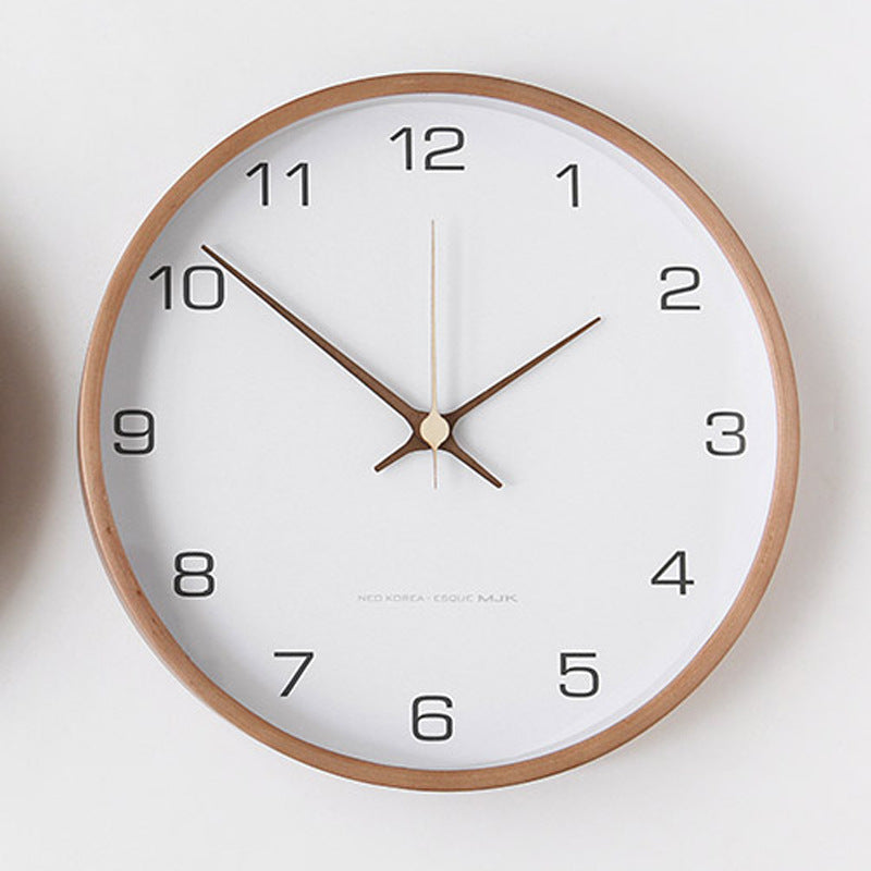 Horloge Murale Design en Bois Massif avec Mouvement Silencieux | Élégance Naturelle pour un Intérieur Apaisant 9