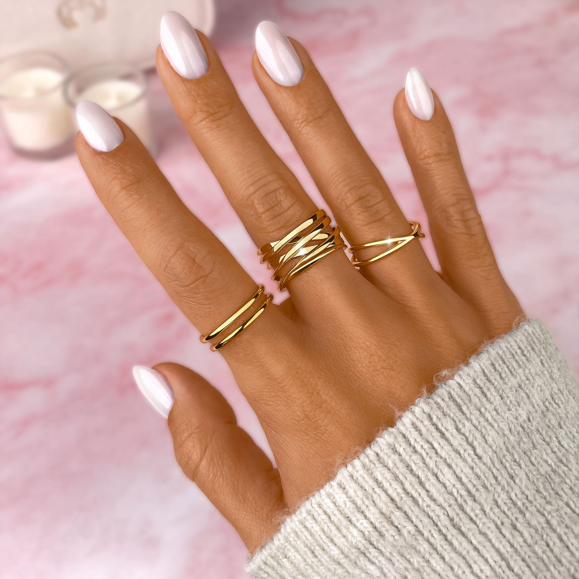 Amaya - Bague double ouverte au style moderne et raffiné