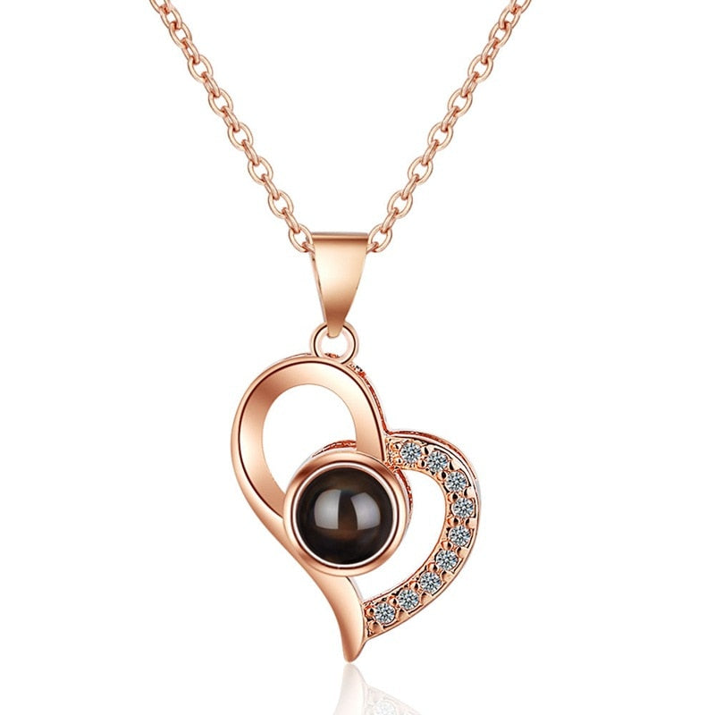 EternalLove - Collier cœur en 100 langues