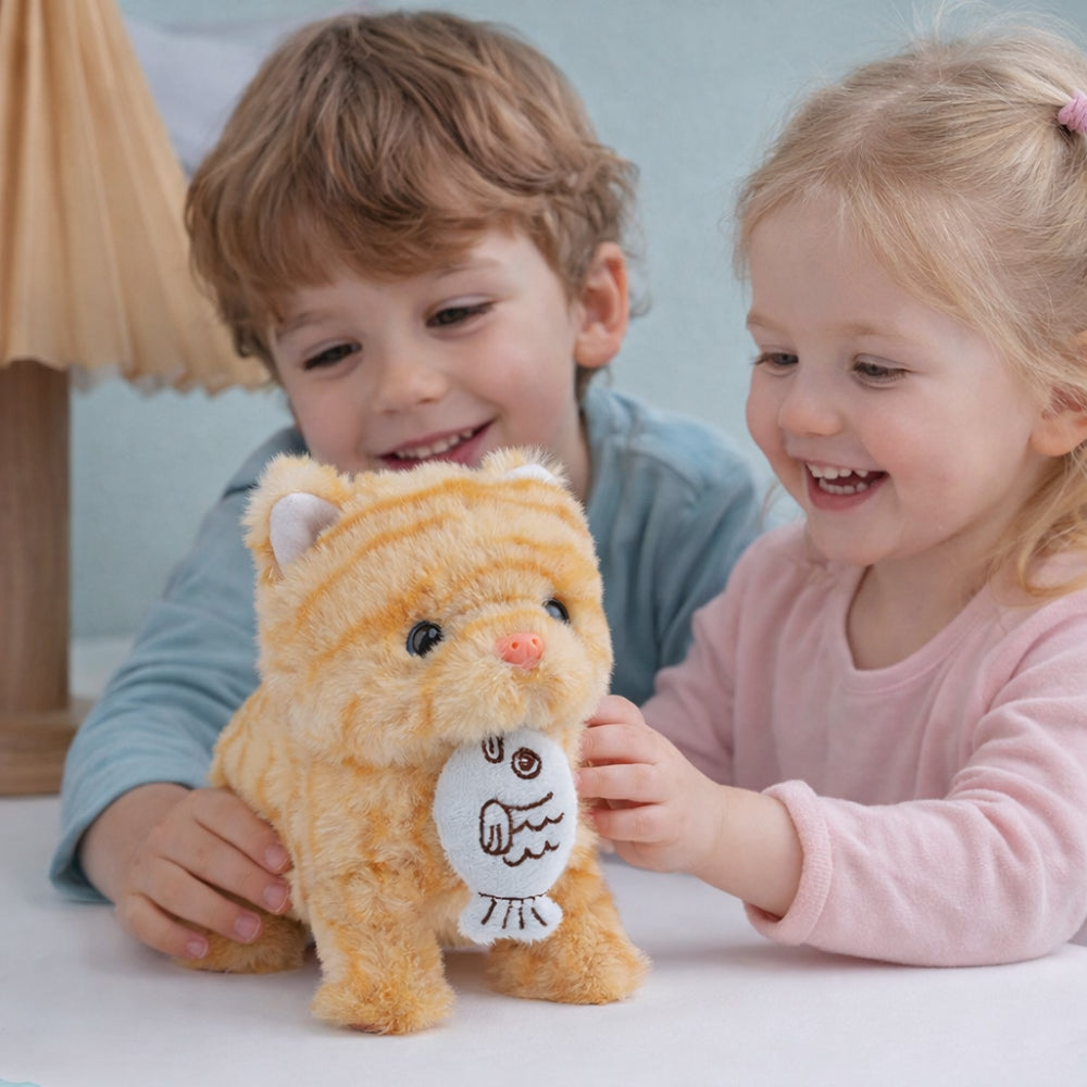 Jouet Chat Interactif | Robot en Peluche Réaliste avec Fonctionnalités Animées | Compagnon Éducatif pour Heures de Jeu Amusantes 1