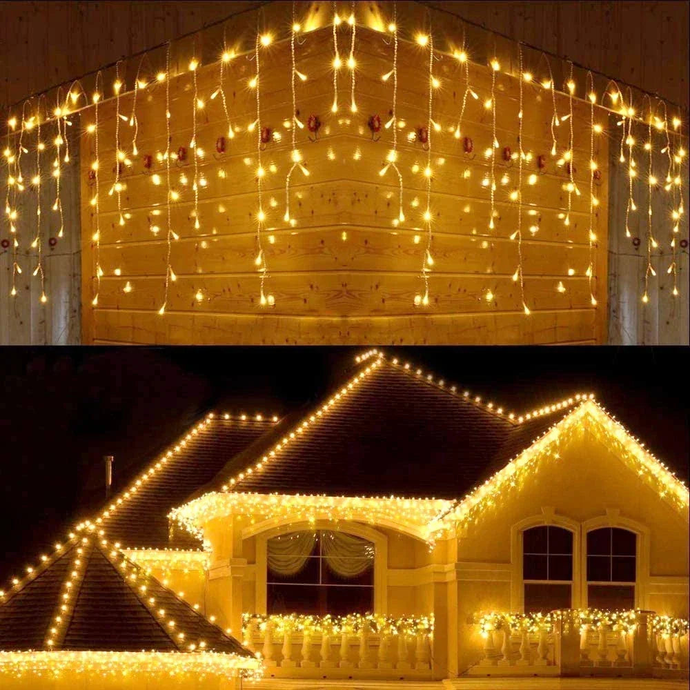 EclatFestif - Rideau lumineux LED d'extérieur pour décoration festive