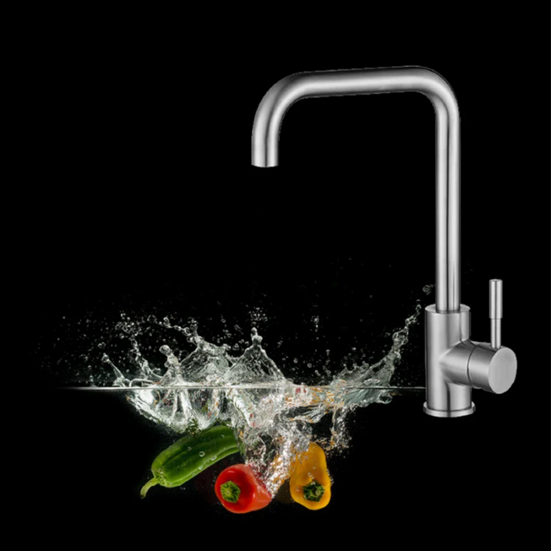 AquaGleam - Robinet de Cuisine Moderne en Acier Inoxydable