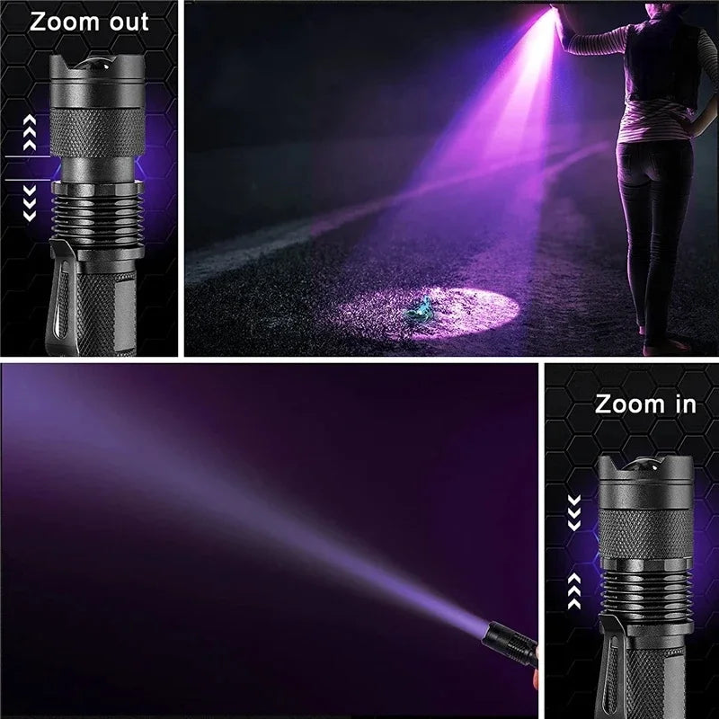 Lampe Torche LED UV Puissante pour Détection de Taches Invisibles | Compacte et Légère pour Usage Domestique 5