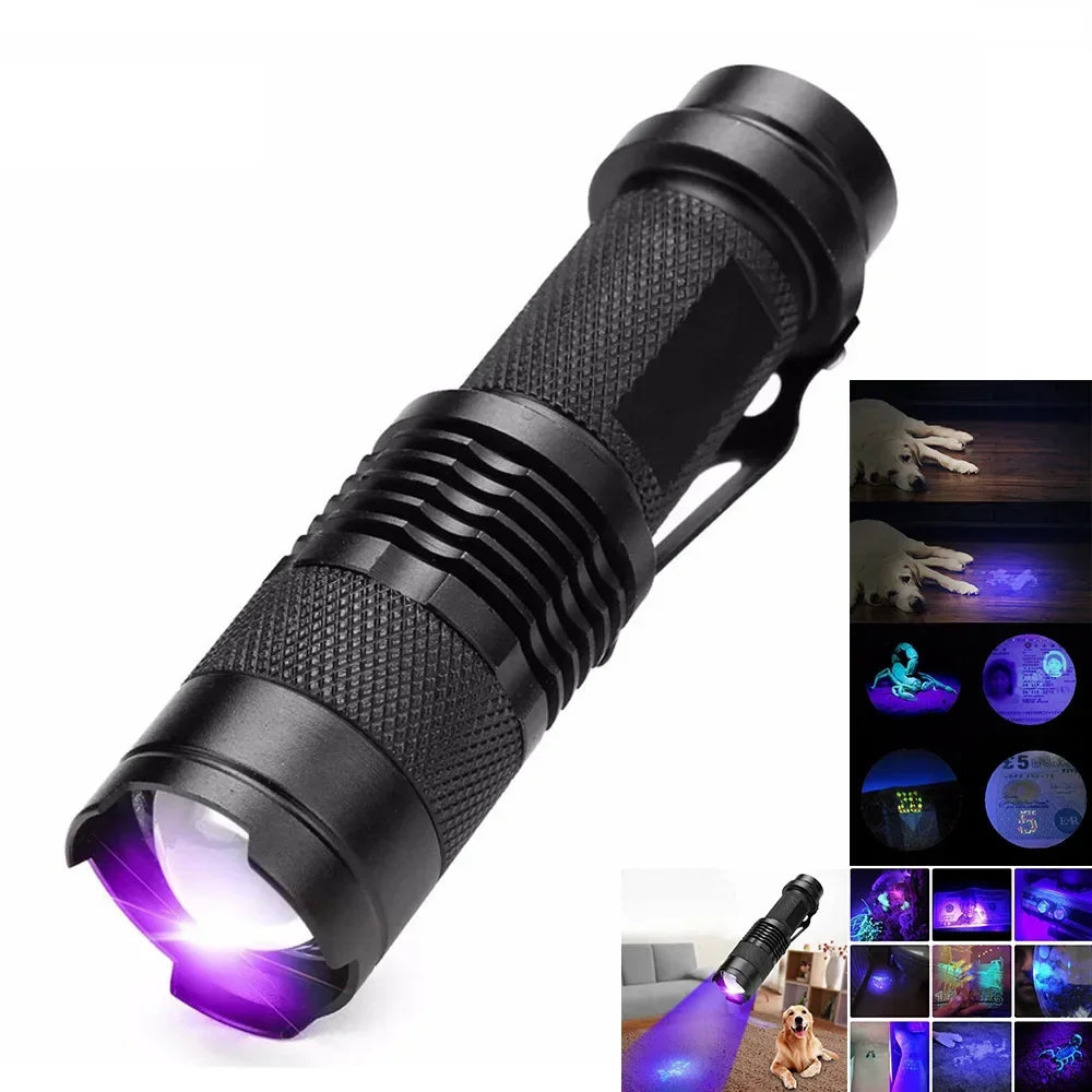 Lampe Torche LED UV Puissante pour Détection de Taches Invisibles | Compacte et Légère pour Usage Domestique 8