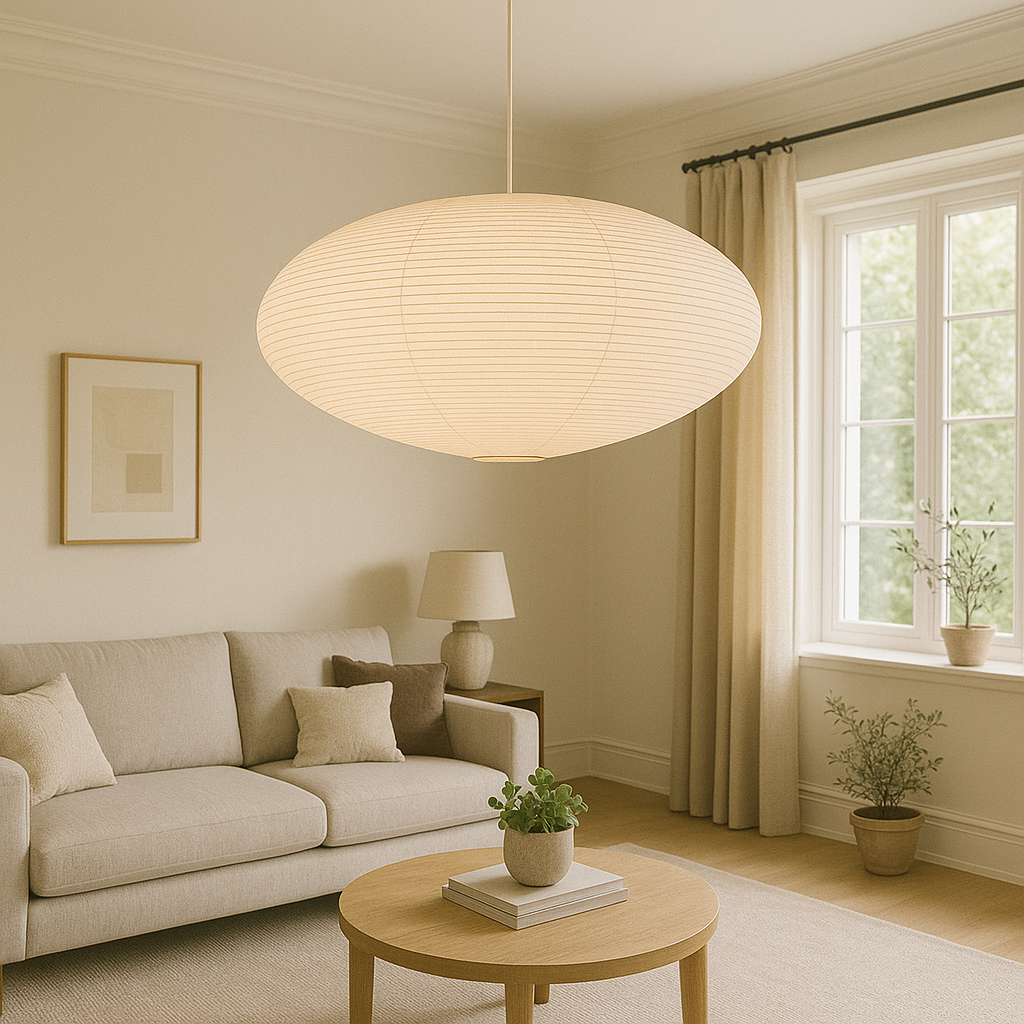 Lampe à Suspension Vintage en Papier avec Éclairage Doux | Ambiance Chaleureuse pour Salle à Manger 0