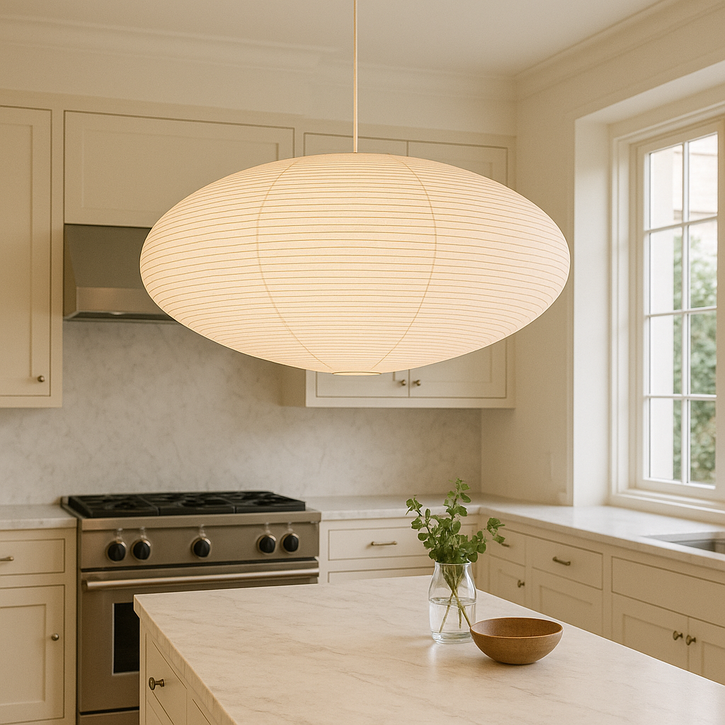 Lampe à Suspension Vintage en Papier avec Éclairage Doux | Ambiance Chaleureuse pour Salle à Manger 3