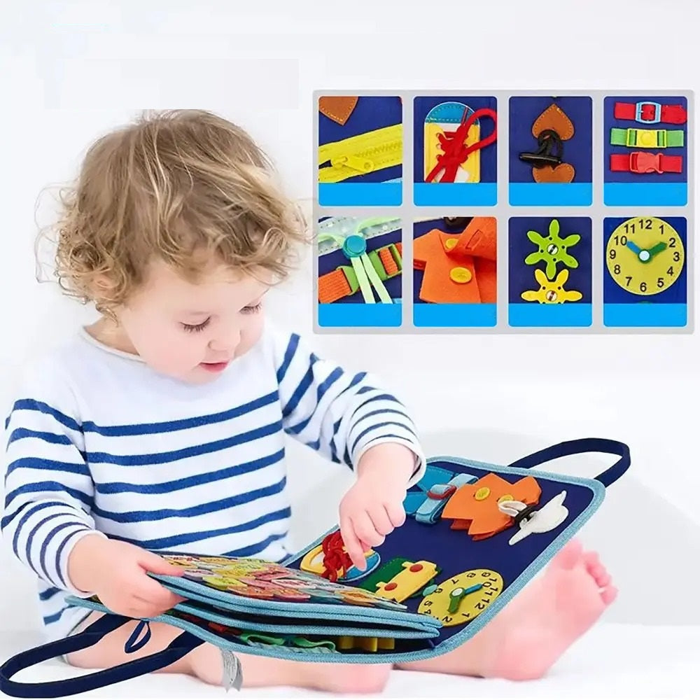Livre Éducatif Montessori | Livre Interactif en Feutre avec Activités Ludiques | Développe les Compétences Motrices des Enfants 1