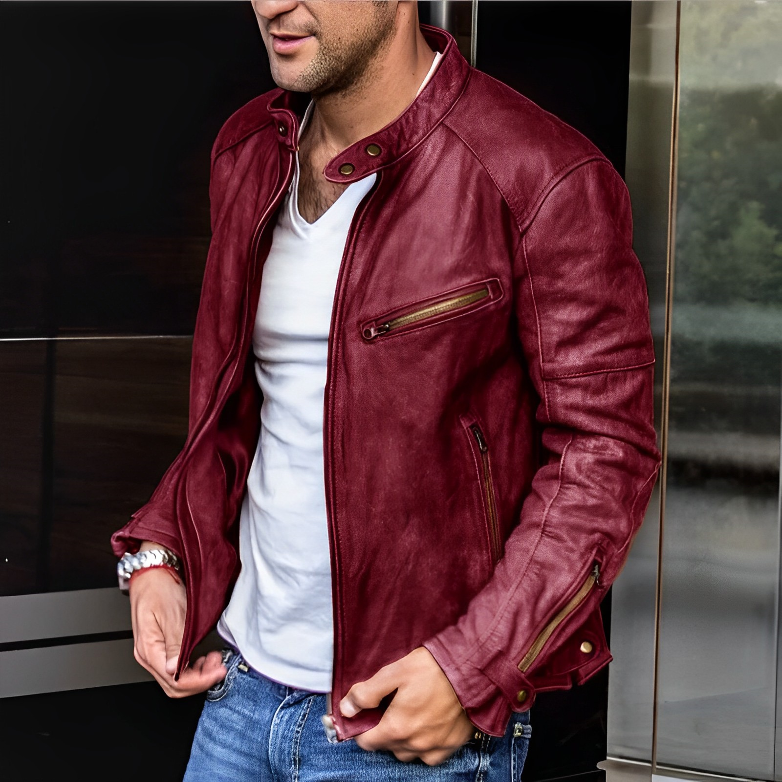 Lucas | Blouson Cuir Élégant et Polyvalent pour Toutes les Saisons 3