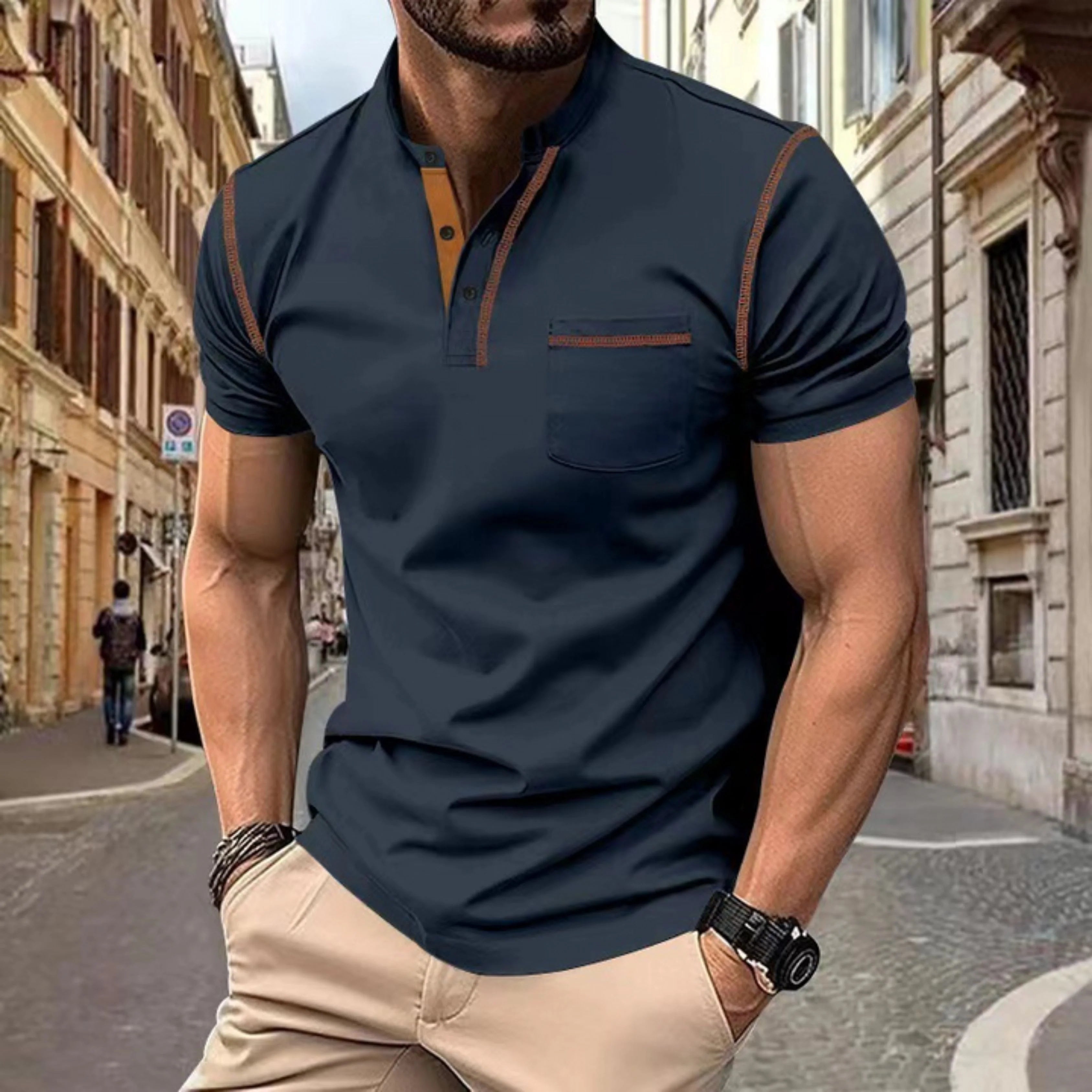 Lucas | Confortable Polo Manche Longue Homme Classique 1