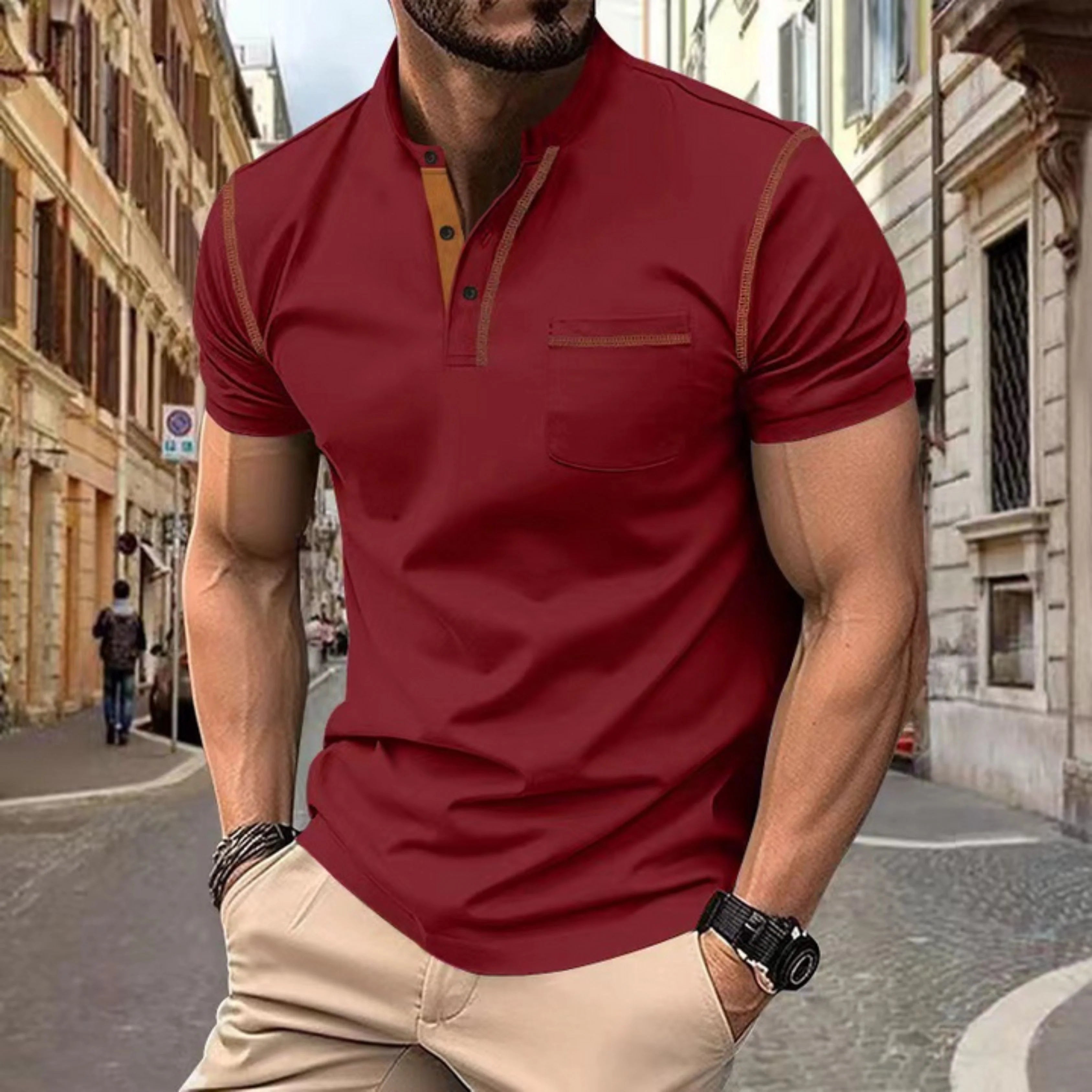 Lucas | Confortable Polo Manche Longue Homme Classique 3