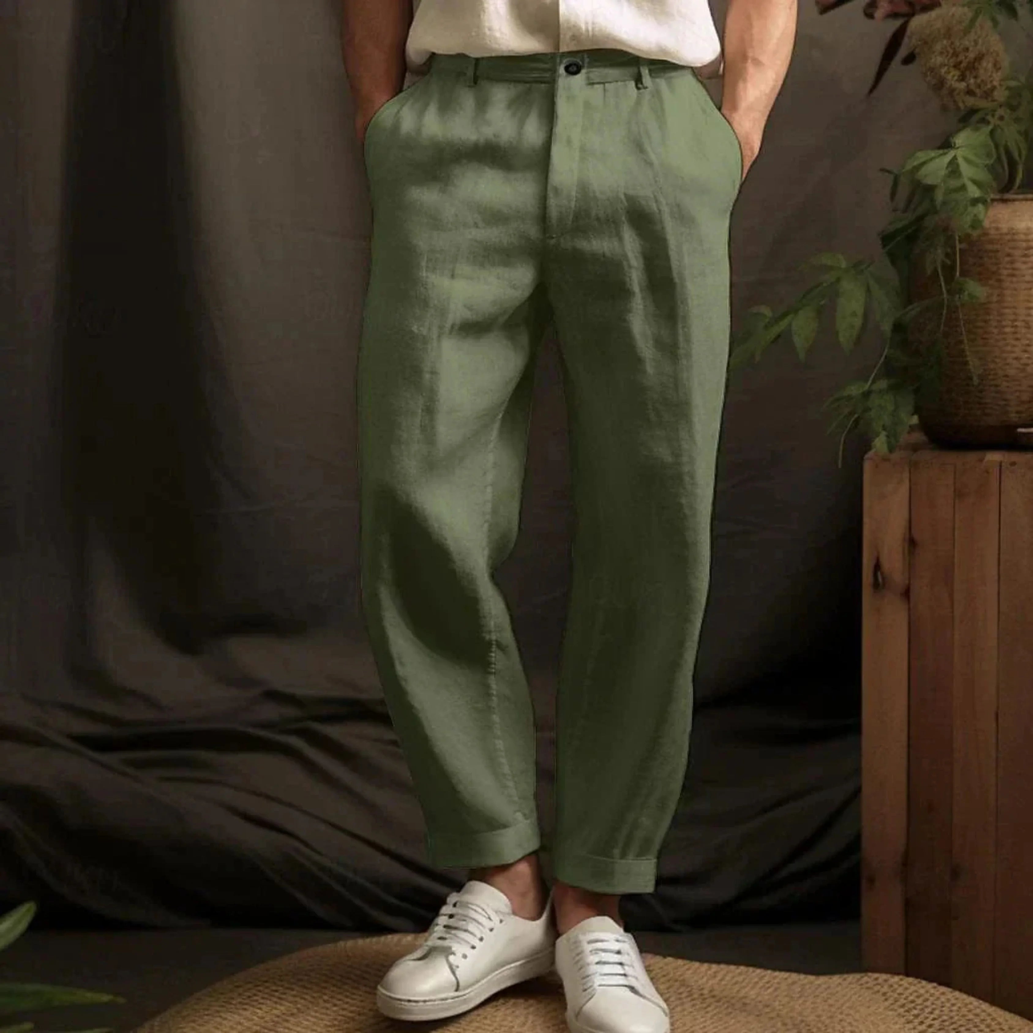 Lucas | Pantalon Lin Décontracté pour Homme Estival 1