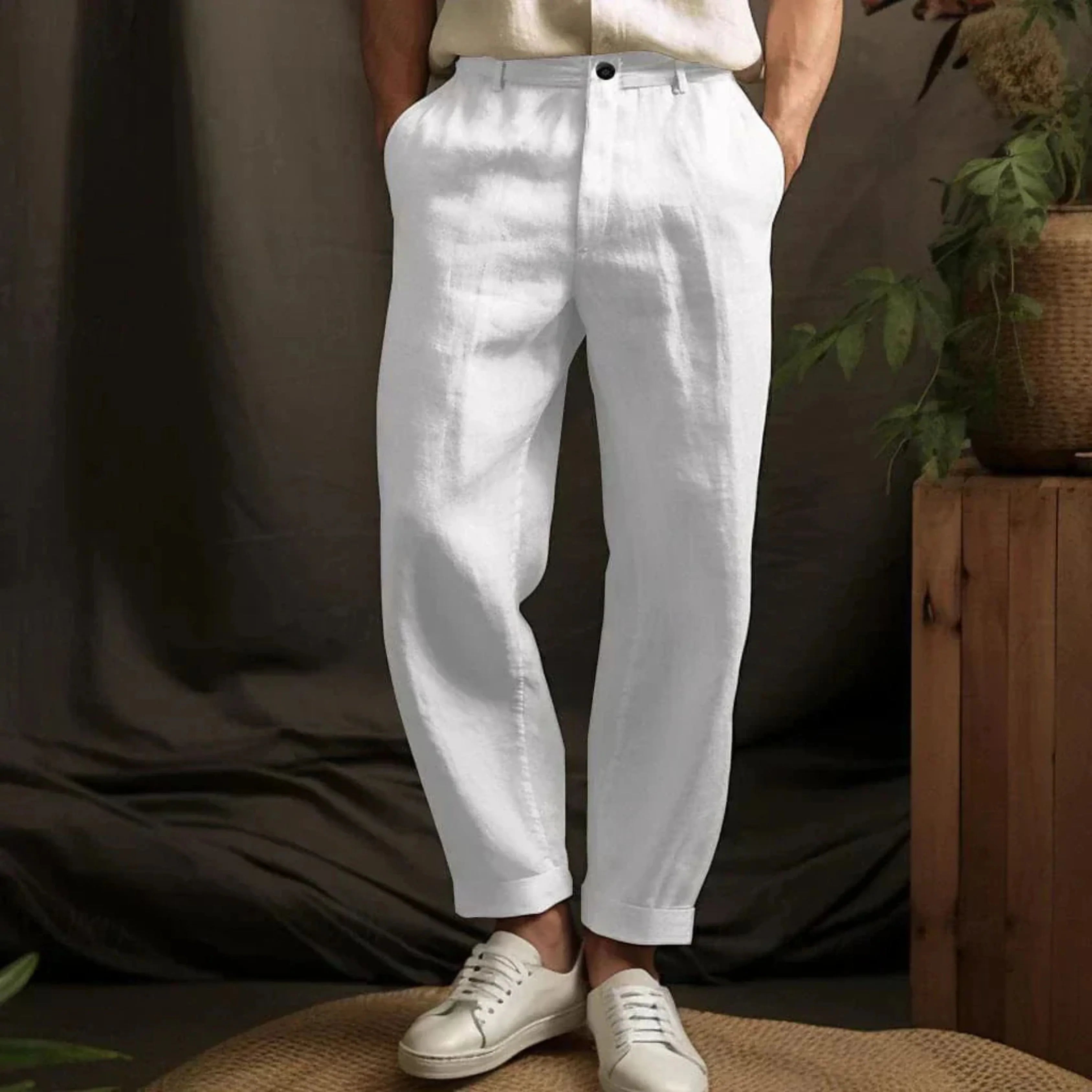 Lucas | Pantalon Lin Décontracté pour Homme Estival 3