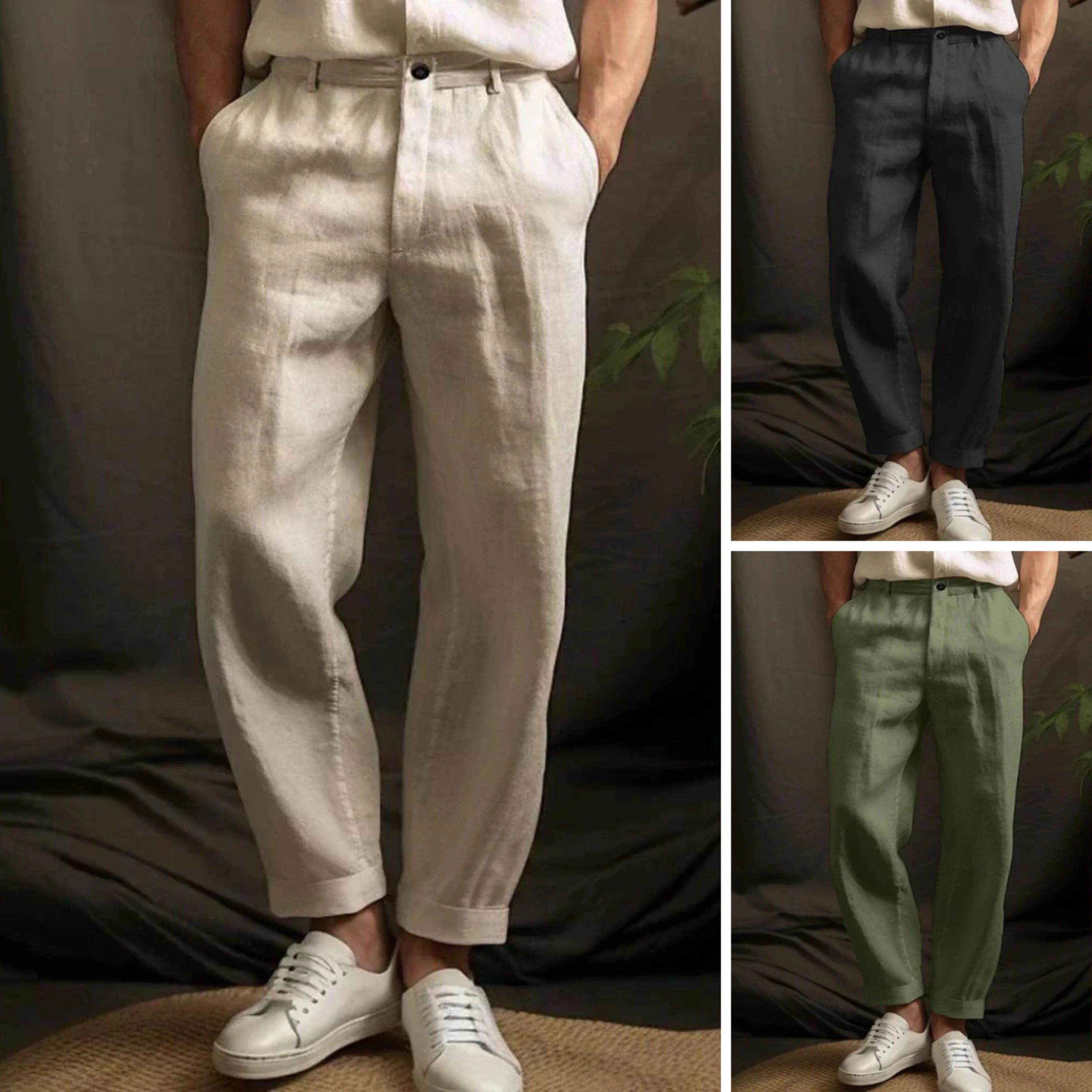 Lucas | Pantalon Lin Décontracté pour Homme Estival 4