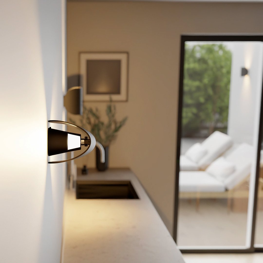LumenTwist | Élégante Applique Murale LED Rotative et Inclinable IP65 3