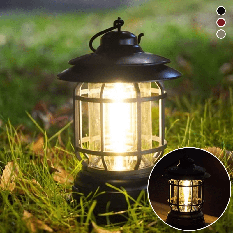 LumenVintage | Élégante Lampe de Camping Rétro Portable 1
