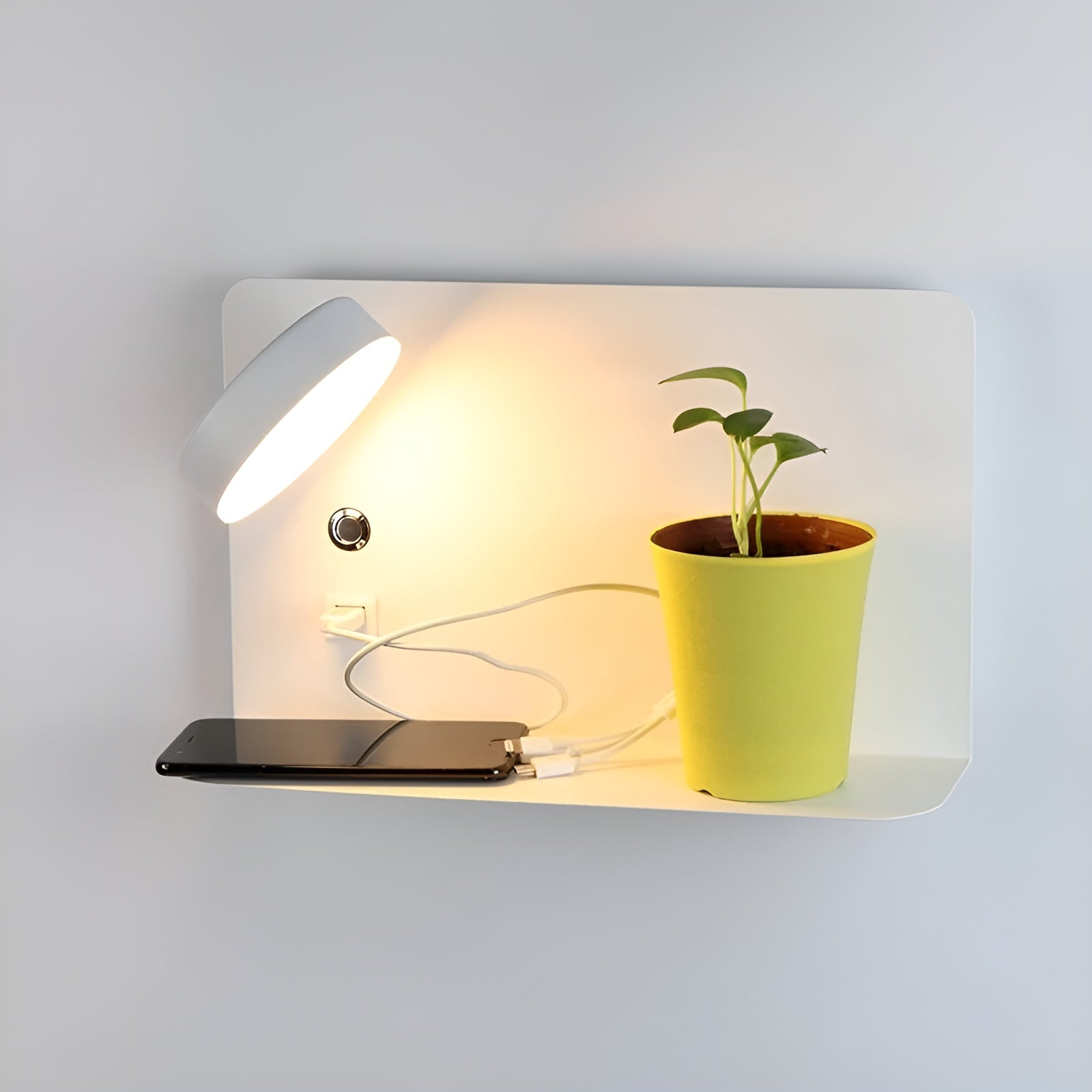 LumiCharge | Élégante Applique Murale Design LED Rechargeable avec USB 1