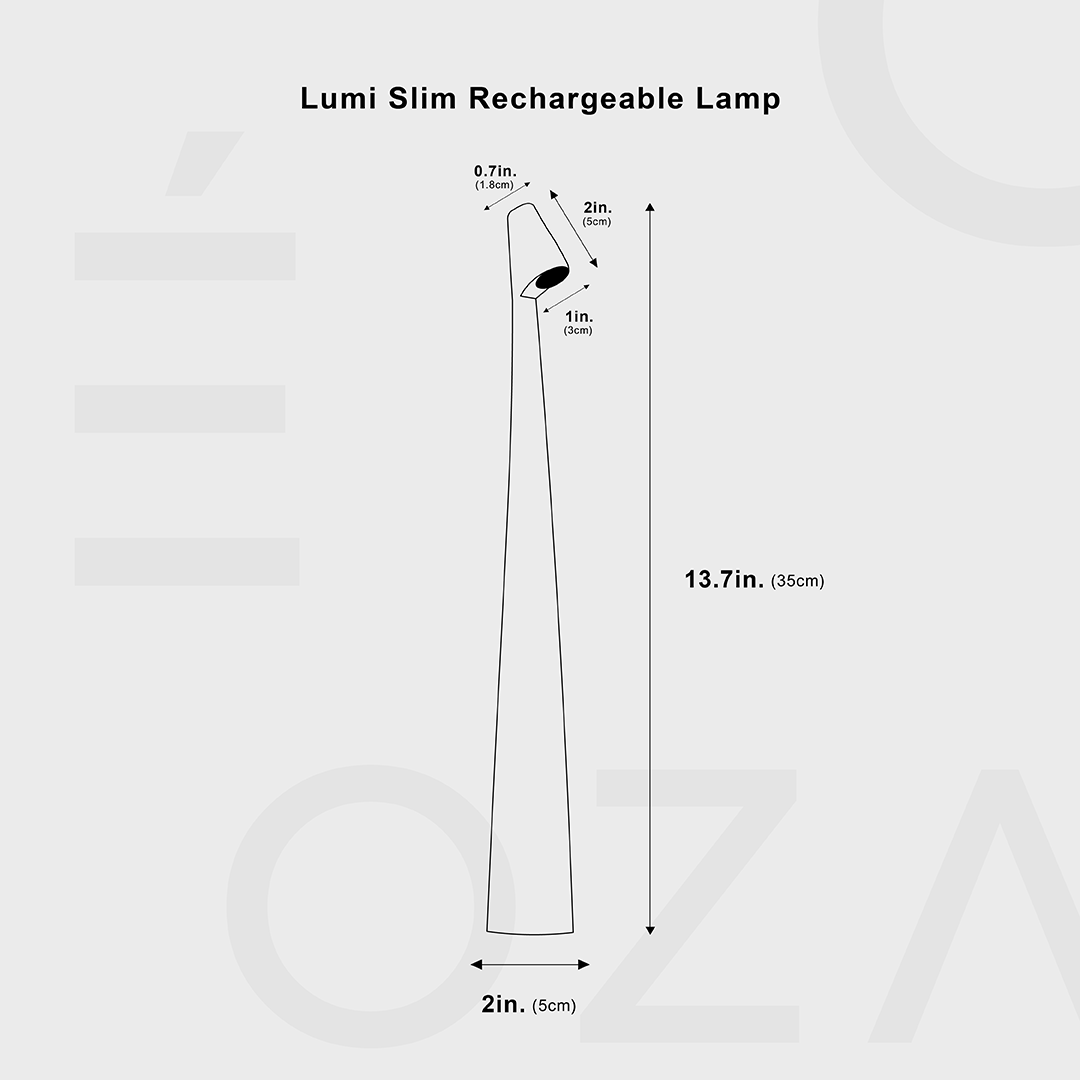 LumiSlim - Lampe de table LED rechargeable au design élégant