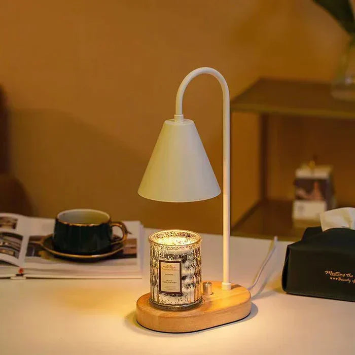 LumièreBois | Élégant Chauffe Bougie Ambiance pour Soirées Envoûtantes 2