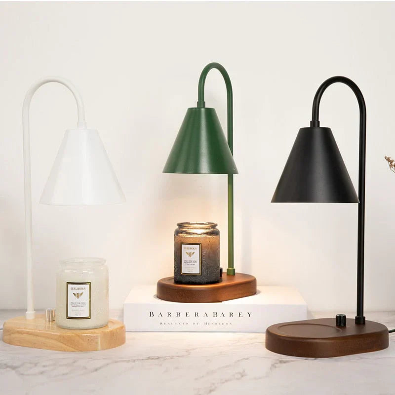 LumièreBois | Élégant Chauffe Bougie Ambiance pour Soirées Envoûtantes 3