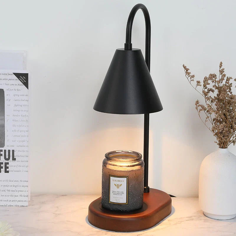 LumièreBois | Élégant Chauffe Bougie Ambiance pour Soirées Envoûtantes 4