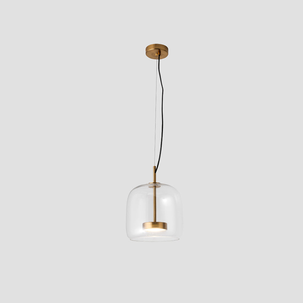 LumièreDorée | Élégante Lampe Suspendue Rétro en Métal et Verre 0