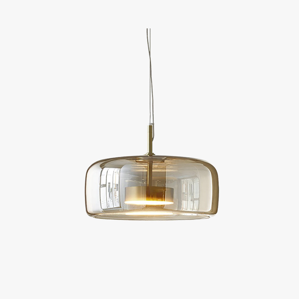 LumièreDorée | Élégante Lampe Suspendue Rétro en Métal et Verre 1