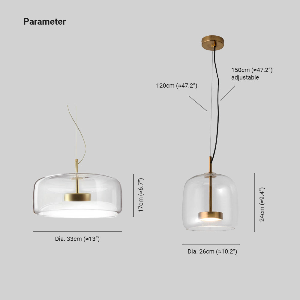 LumièreDorée | Élégante Lampe Suspendue Rétro en Métal et Verre 3