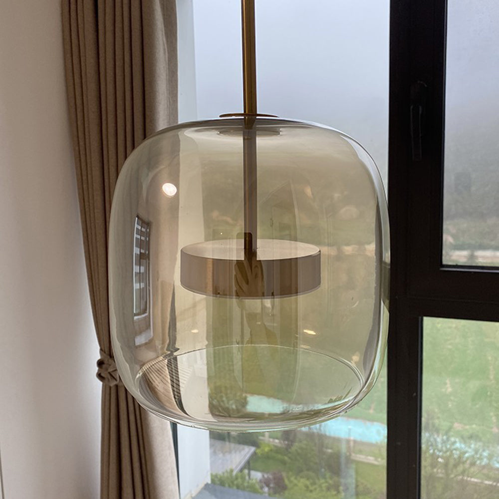 LumièreDorée | Élégante Lampe Suspendue Rétro en Métal et Verre 7