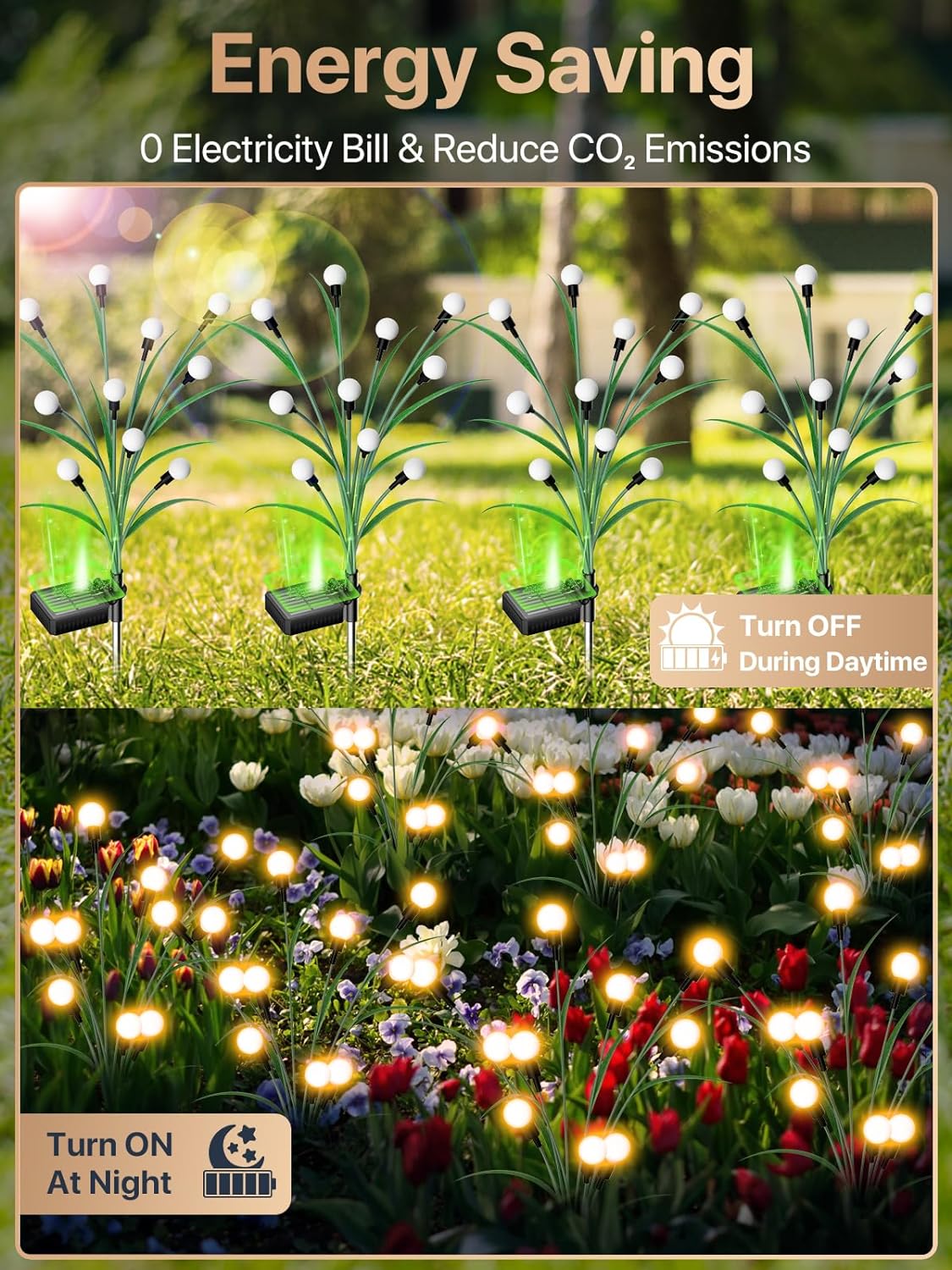 LumièreLuciole | Élégante Lampe Solaire de Jardin avec 10 LED 2